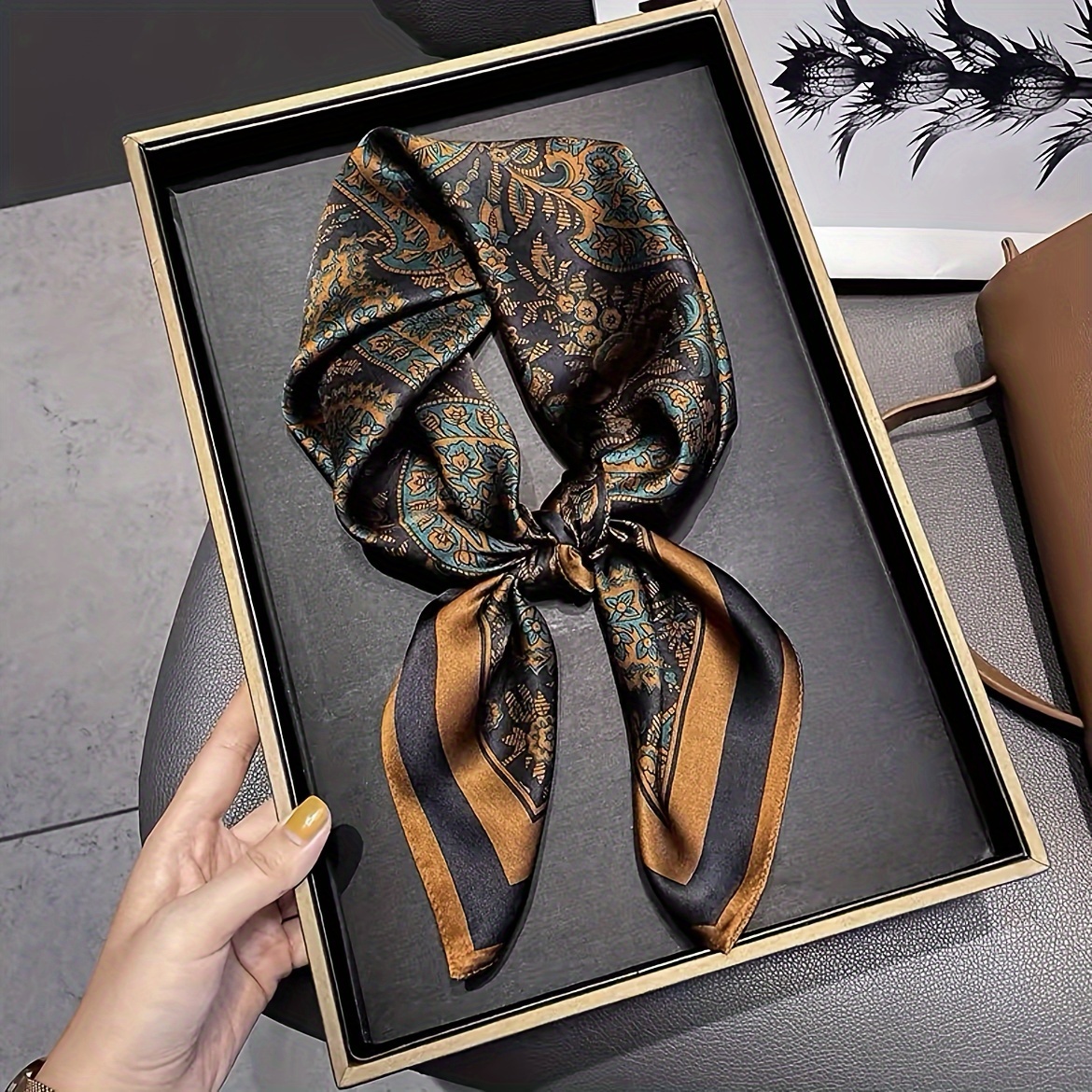 Fashionable Imitation Silk Sca - đánh giá và giá Scarf Silk Square