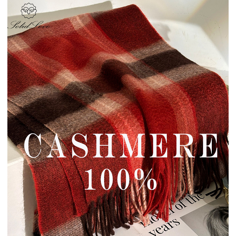 100% Cashmere Scarf   Plaid  W - đánh giá và giá Muffler Men Wool