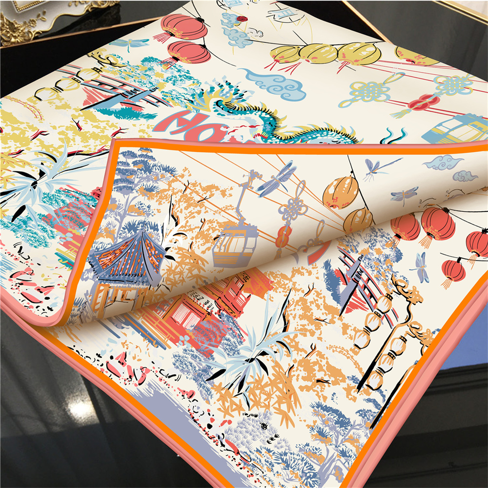 90CMTwill Silk Scarf Women Dou - đánh giá và giá Face Scarf Mask