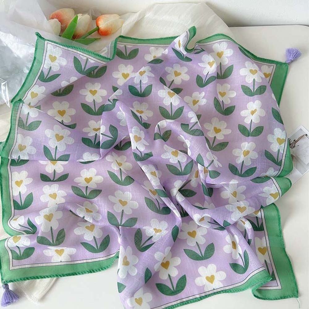 Neck Wrap Cotton-Linen Square  - đánh giá và giá Bandana Cotton