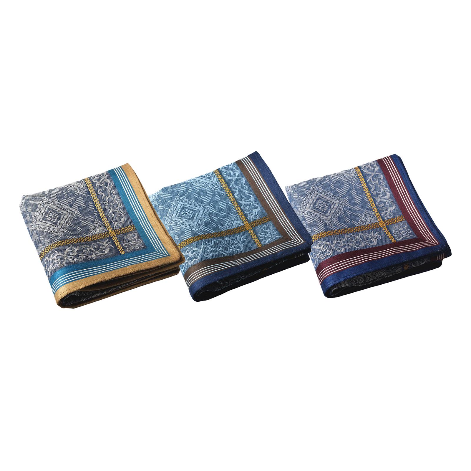 3Pcs Pocket Square Hankies Jac - đánh giá và giá Handkerchief Cotton Men
