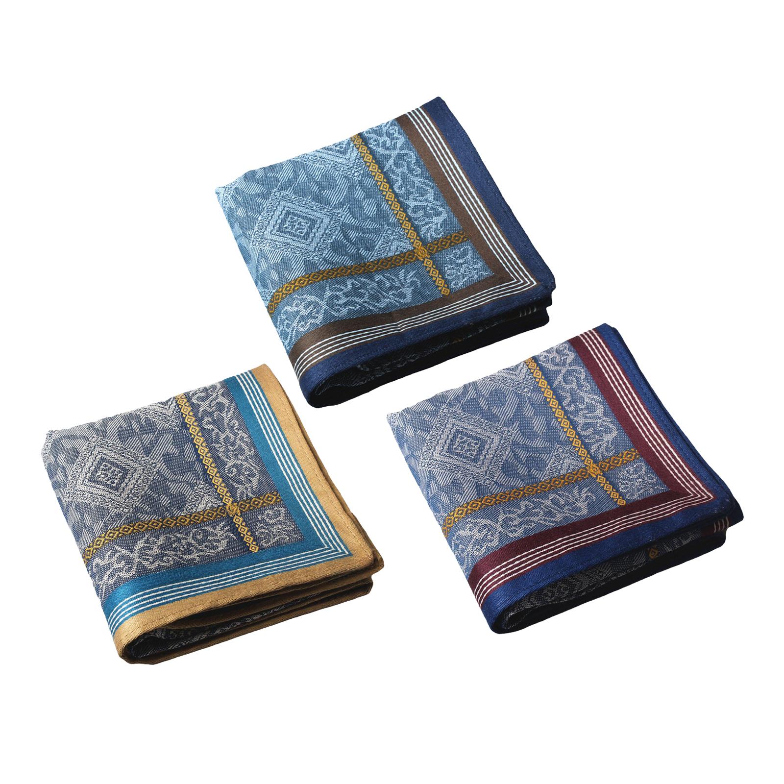 3Pcs Pocket Square Hankies Jac - đánh giá và giá Handkerchief Cotton Men