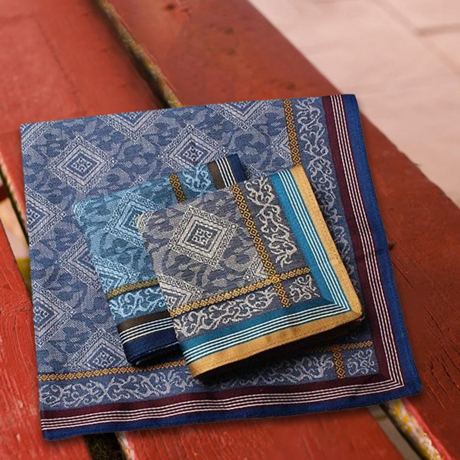 3Pcs Pocket Square Hankies Jac - đánh giá và giá Handkerchief Cotton Men
