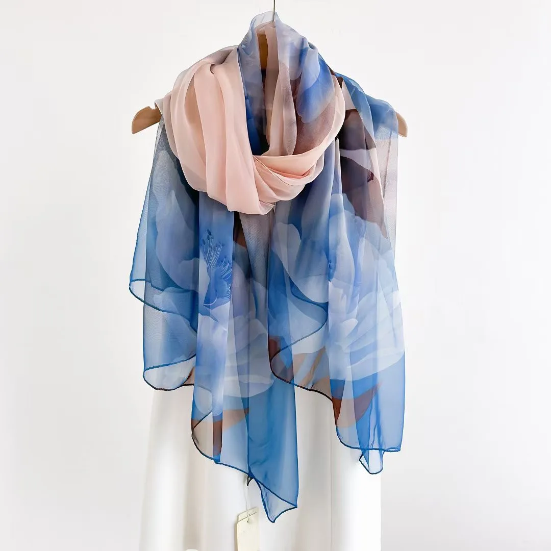 Silk Scarf Fashion Design Neck - đánh giá và giá Pashmina Wrap Large