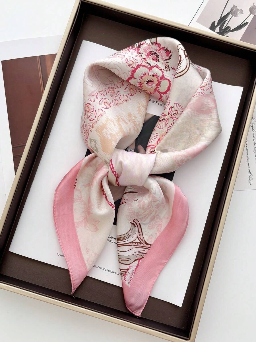 1pc Women's Elegant Retro Fash - đánh giá và giá Scarf Silk Square