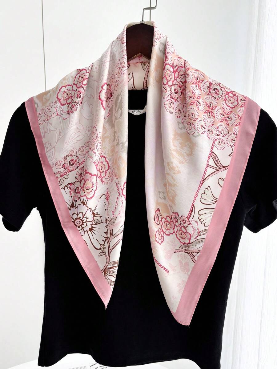 1pc Women's Elegant Retro Fash - đánh giá và giá Scarf Silk Square