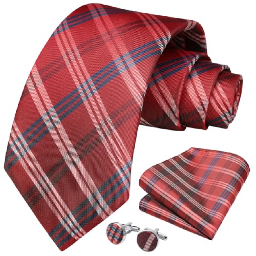 Mens Ties Set Stripe Plaid Tie - đánh giá và giá Silk Tie Striped