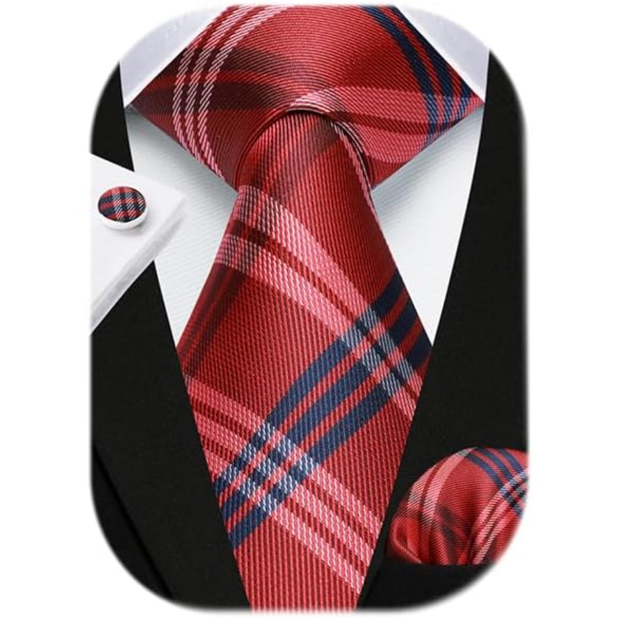 Mens Ties Set Stripe Plaid Tie - đánh giá và giá Silk Tie Striped