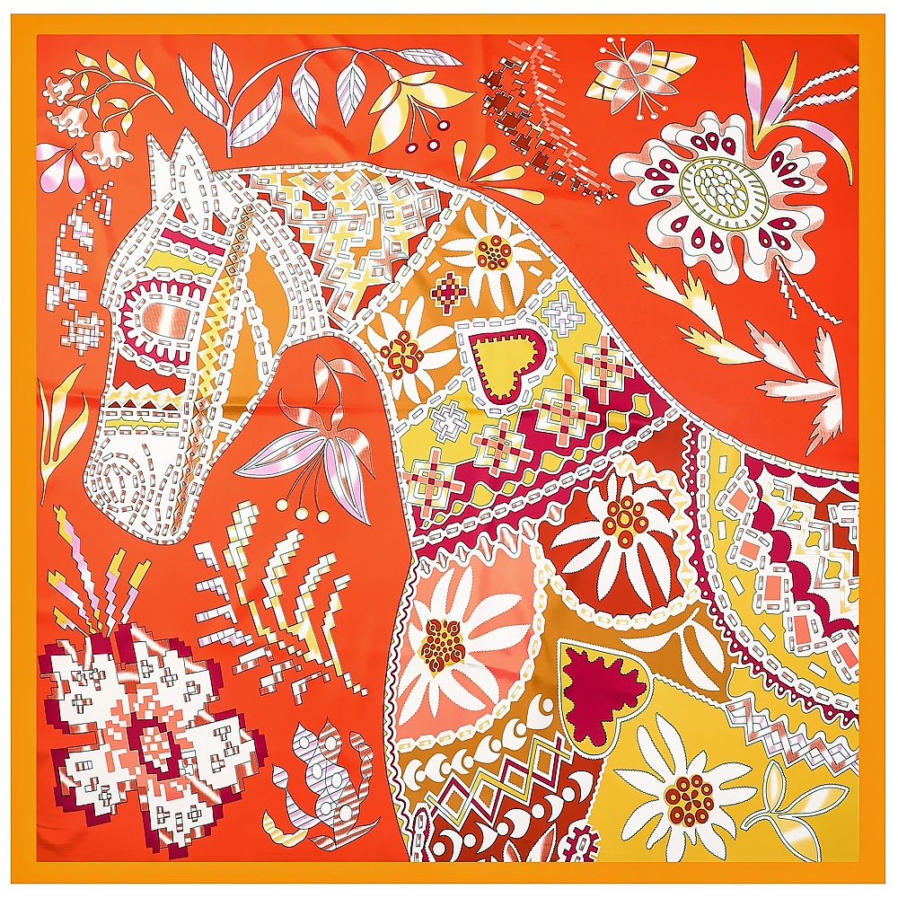 130cm Brand Women Scarves Desi - đánh giá và giá Silk Neck Scarf