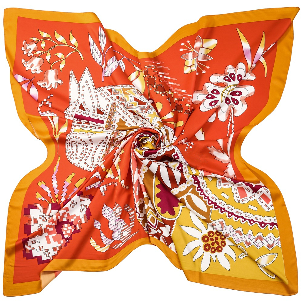 130cm Brand Women Scarves Desi - đánh giá và giá Silk Neck Scarf