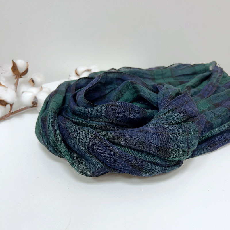 Retro Stripe 100% Linen scarf  - đánh giá và giá Ascot Neck Scarf