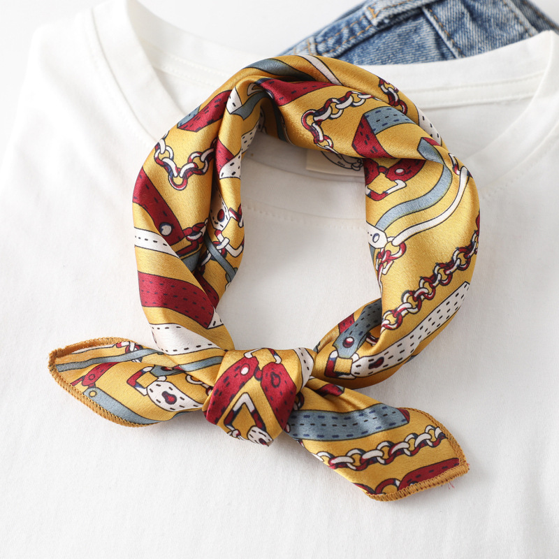 Women scarf  50*50cm Square Sk - đánh giá và giá Silk Tie Striped