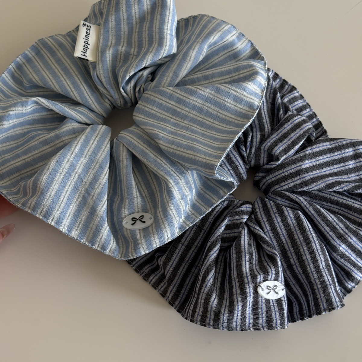 Blue Solid Color Silk Hair Ban - đánh giá và giá Silk Tie Striped