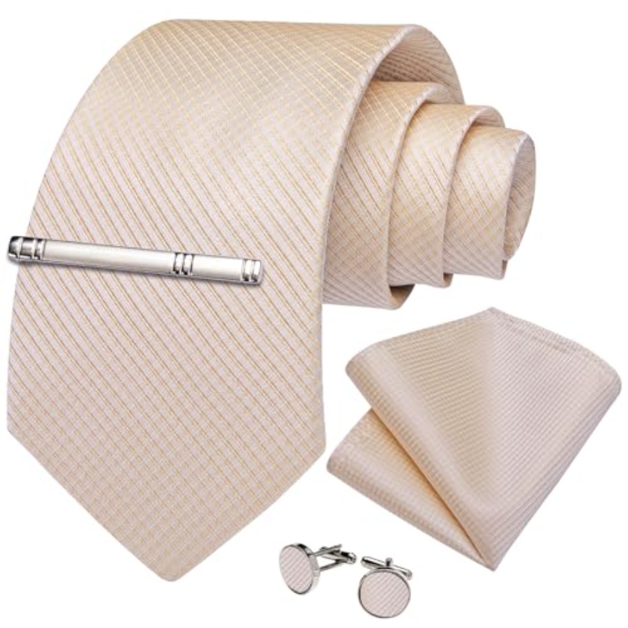 Plaid Ties for Men Silk Checke - đánh giá và giá Pocket Square Set