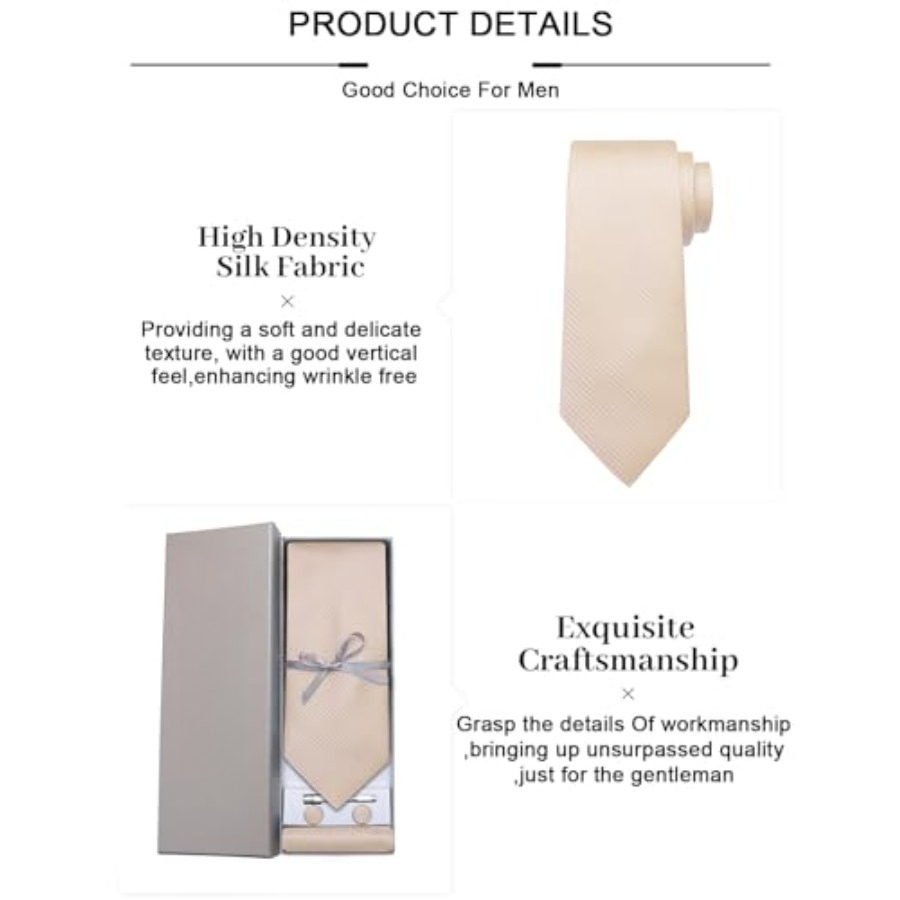 Plaid Ties for Men Silk Checke - đánh giá và giá Pocket Square Set