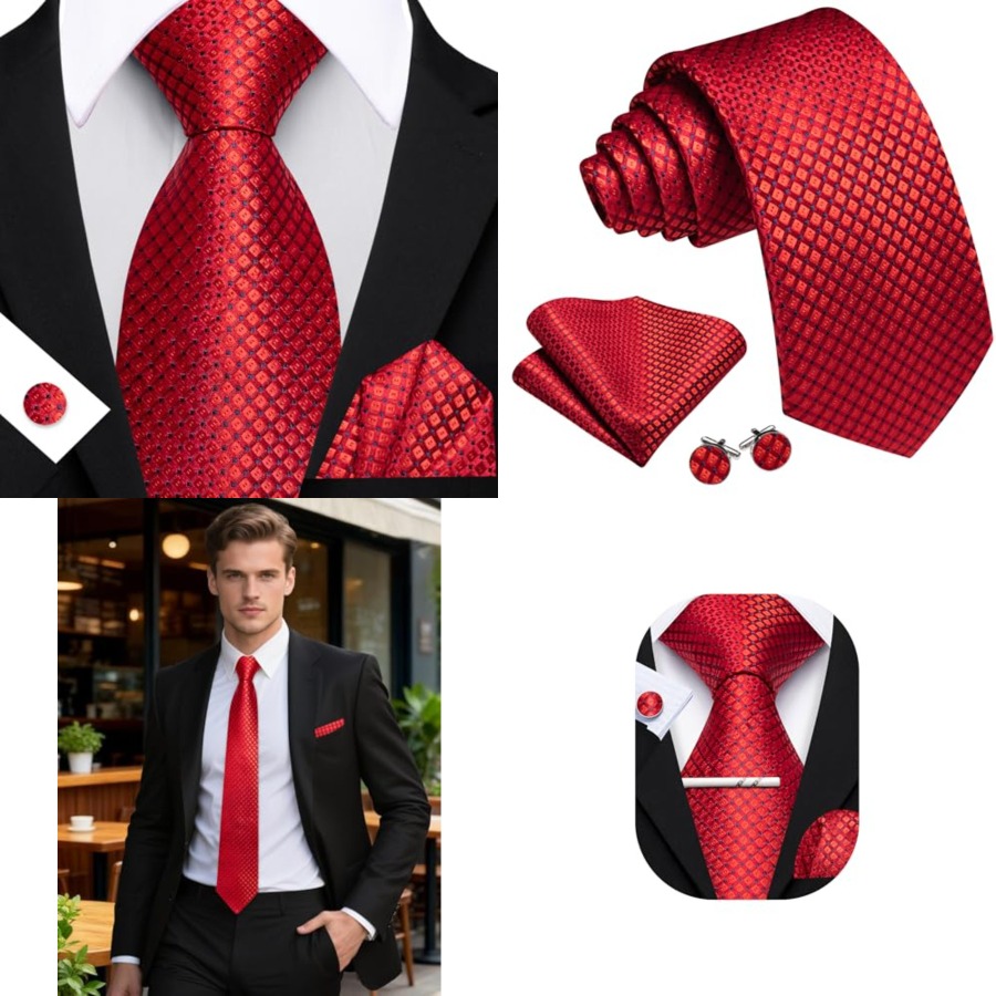 Men Plaid/Striped Ties Set Sil - đánh giá và giá Silk Tie Striped