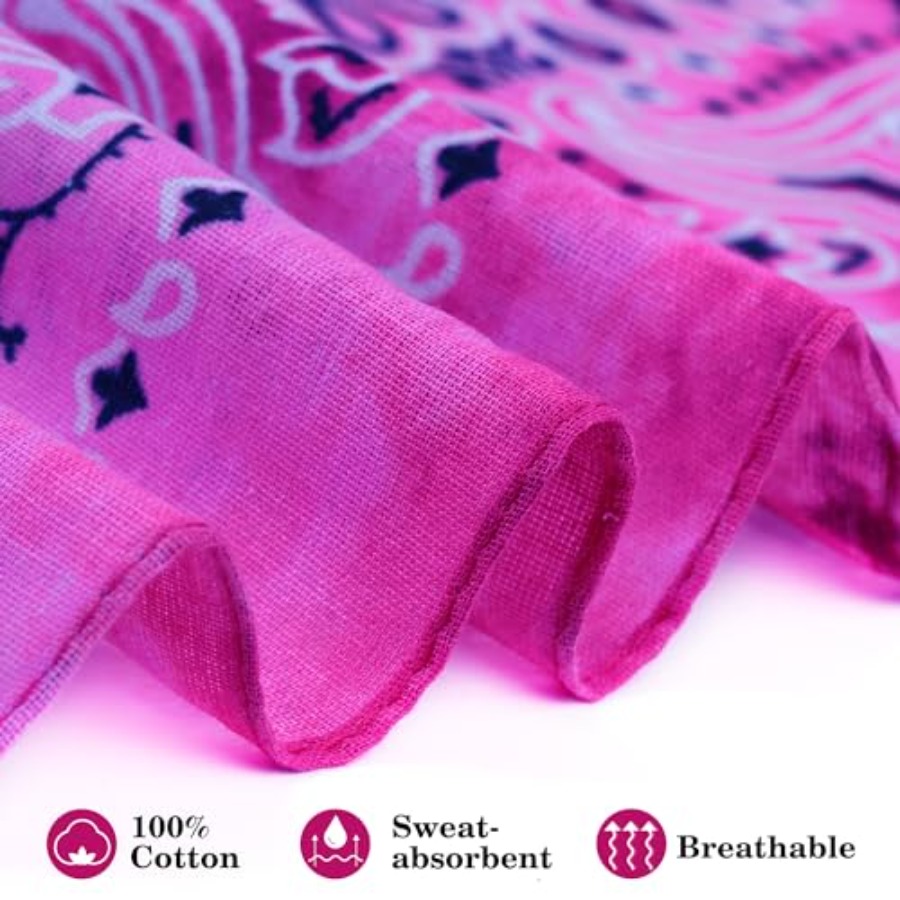 URATOT 6 Pack Tie Dye Bandana  - đánh giá và giá Handkerchief Cotton Men
