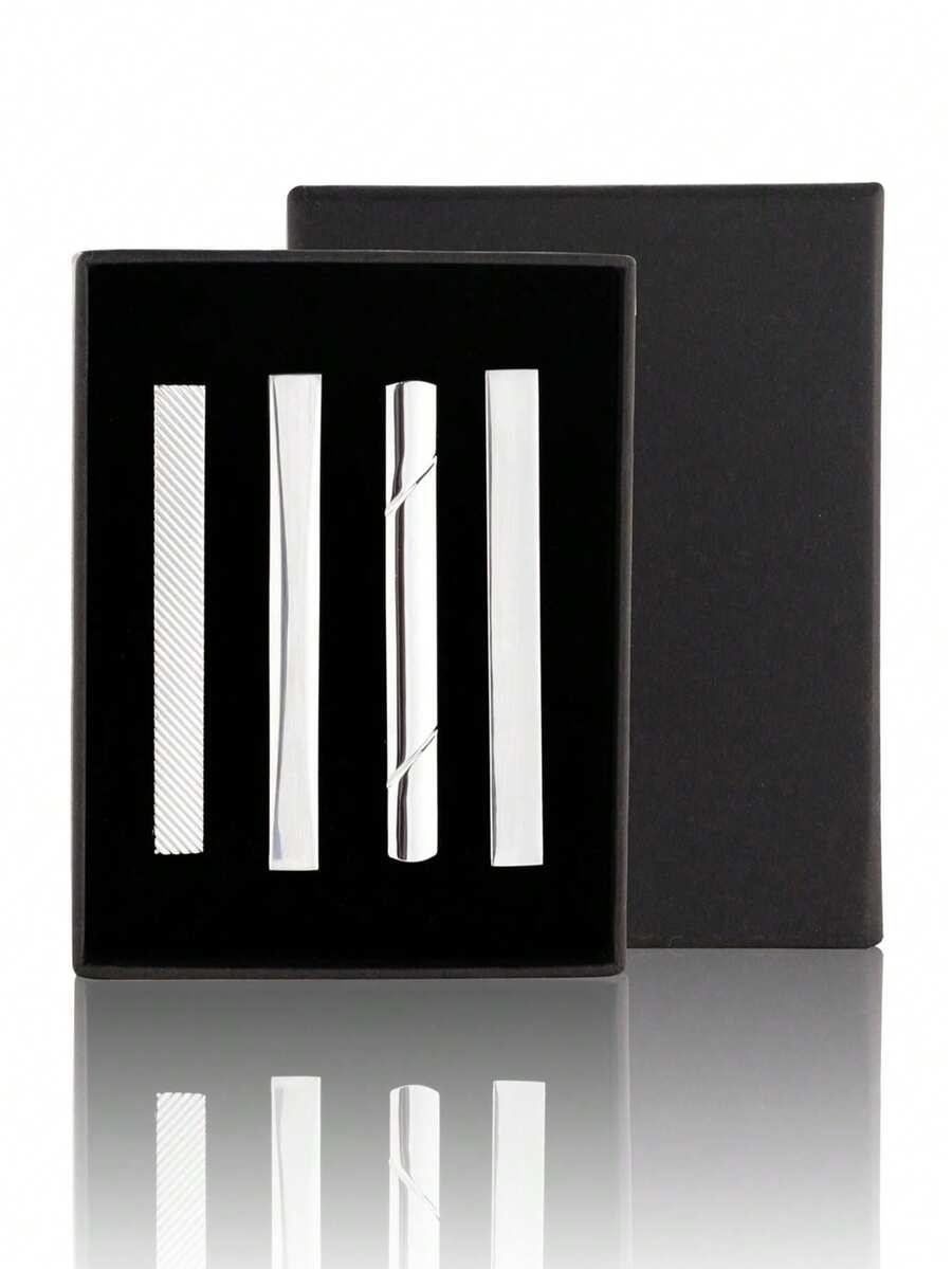 1/4pcs Men's Tie Clip Set, Fat - đánh giá và giá Tie Bar Set Gift