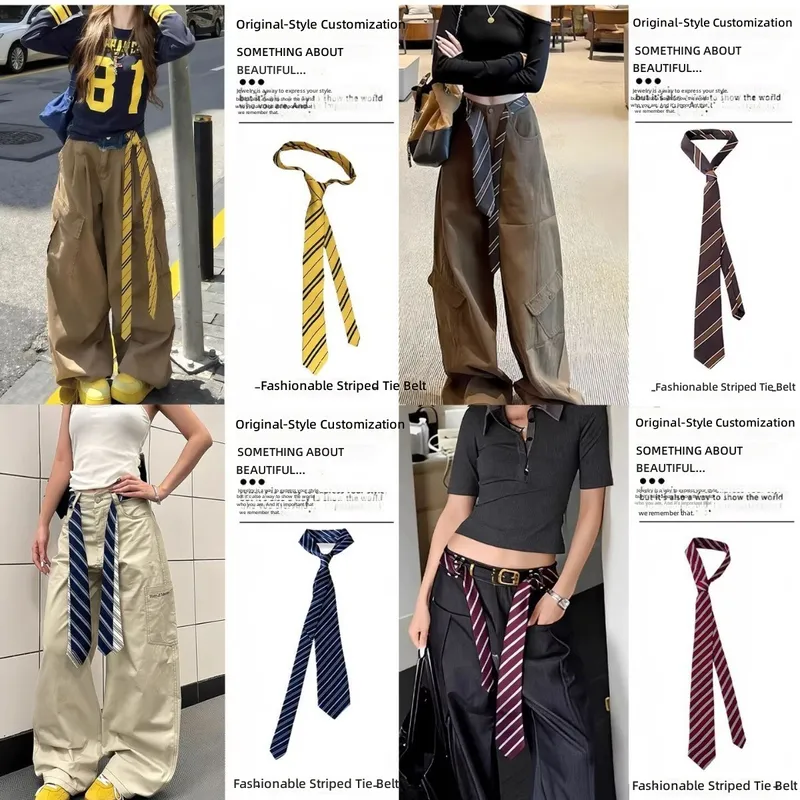 2026 South Korea Dongdaemun St - đánh giá và giá Silk Tie Striped
