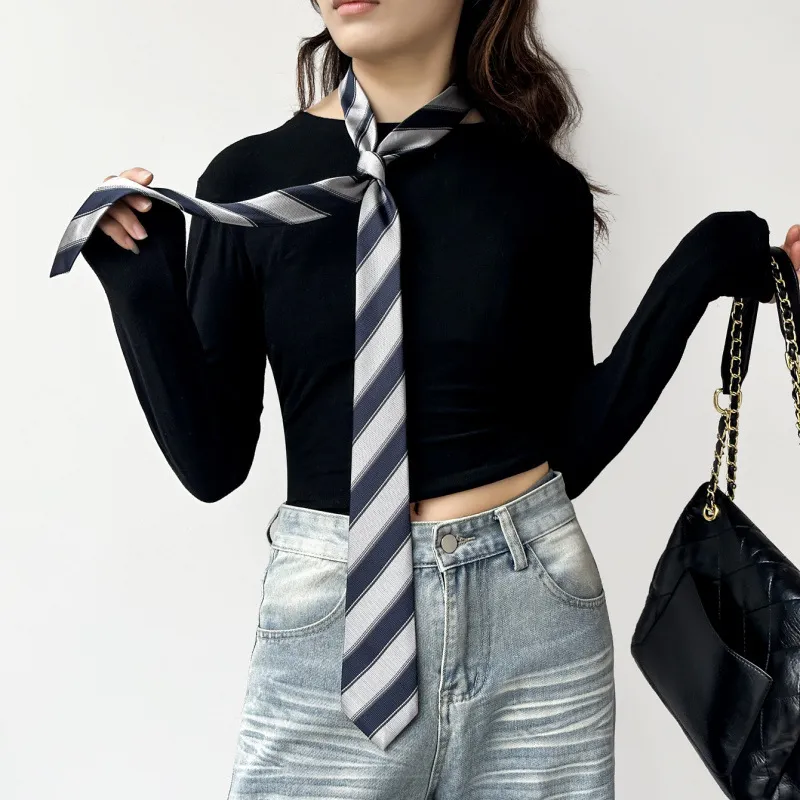 2026 South Korea Dongdaemun St - đánh giá và giá Silk Tie Striped