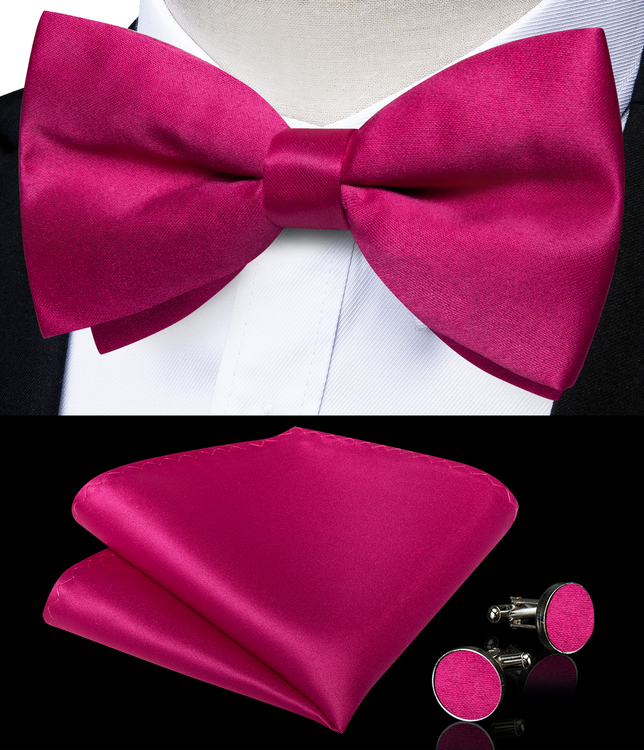 Men's Solid Pre-tied Bowtie Ro - đánh giá và giá Bow Tie Pre Tied