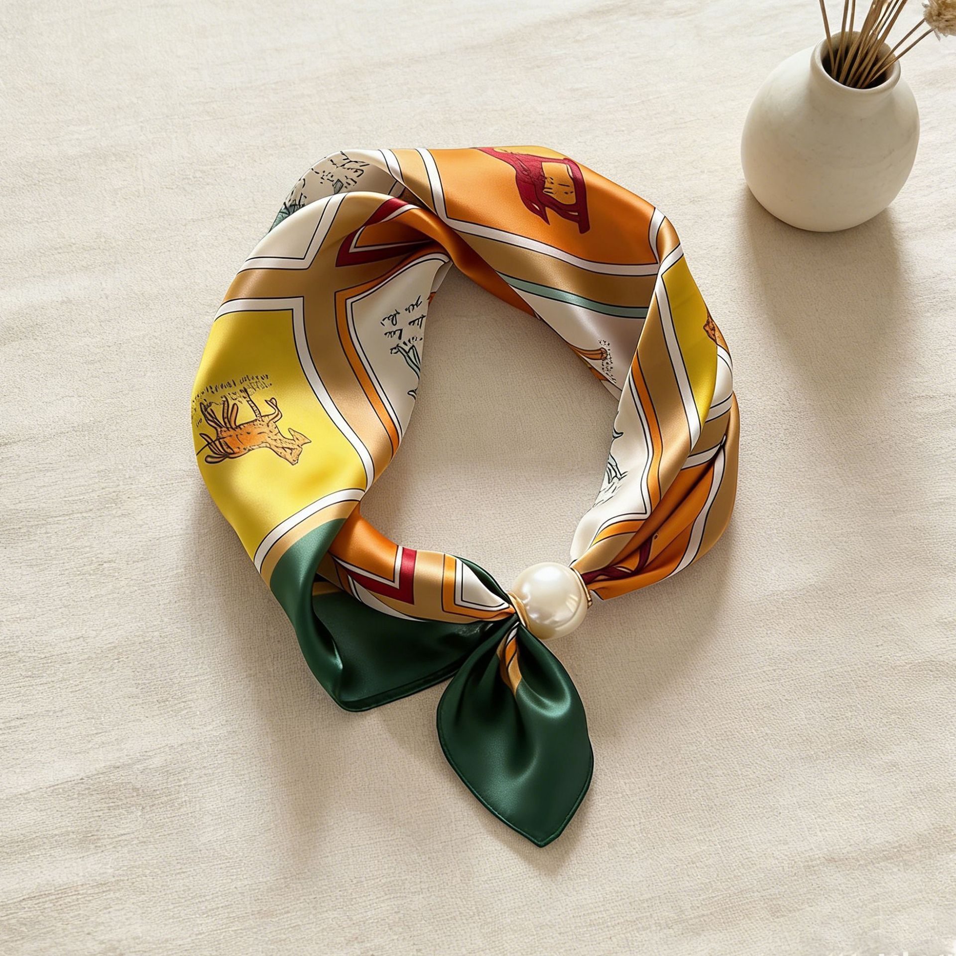 Scarf Chain Silk Lazy Magnetic - đánh giá và giá Ascot Neck Scarf