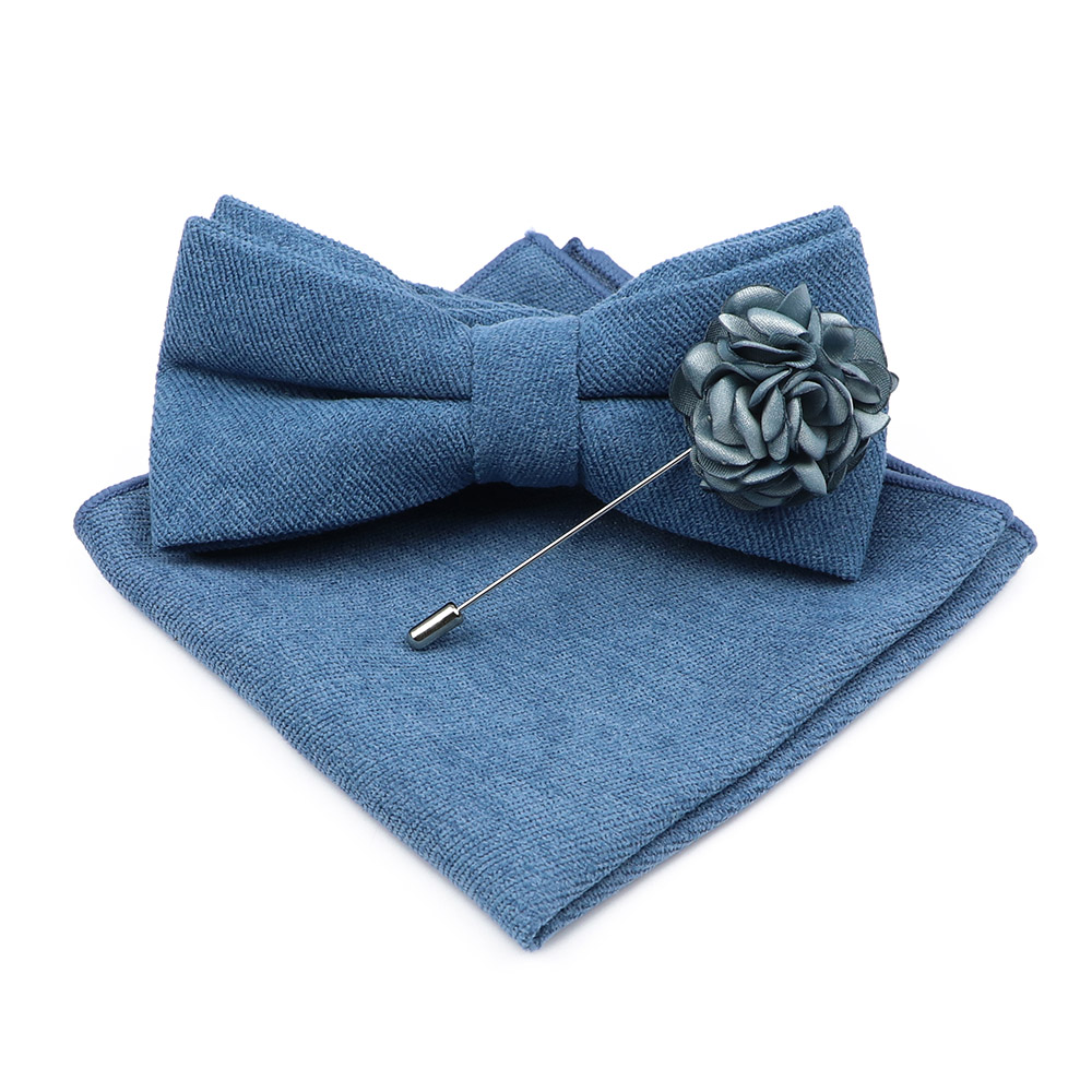 Mens Solid Color Cotton Bowtie - đánh giá và giá Handkerchief Cotton Men