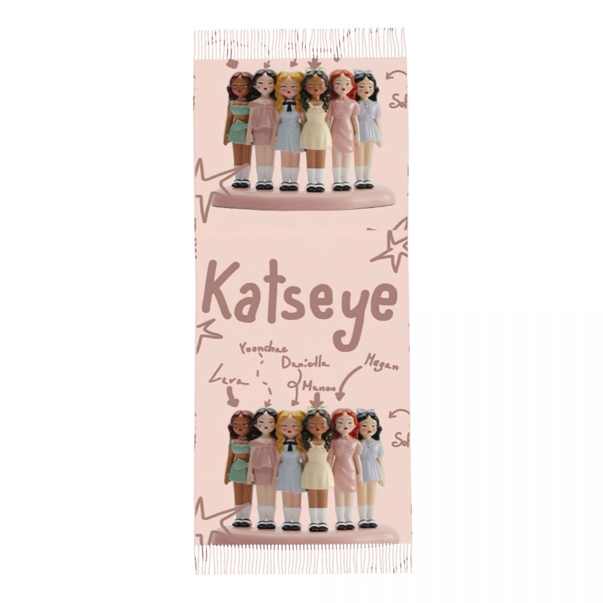 Katseye Kpop Idol Shawl Wrap W - đánh giá và giá Pashmina Wrap Large
