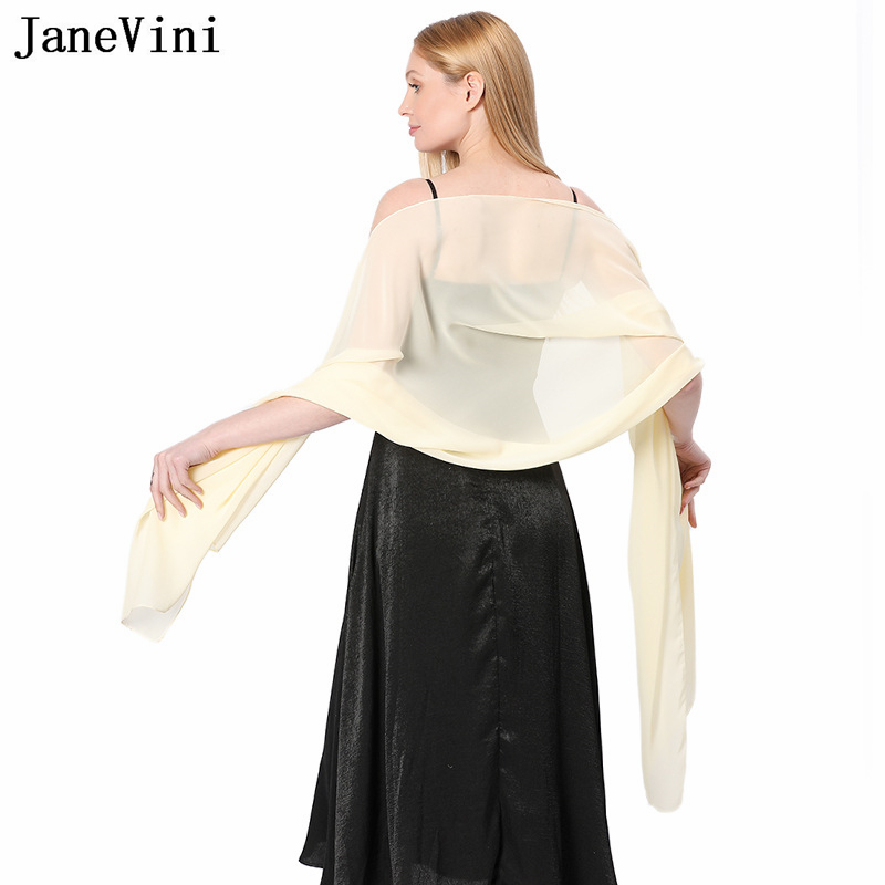 JaneVini Elegant Pink Chiffon  - đánh giá và giá Stole Wedding Shawl