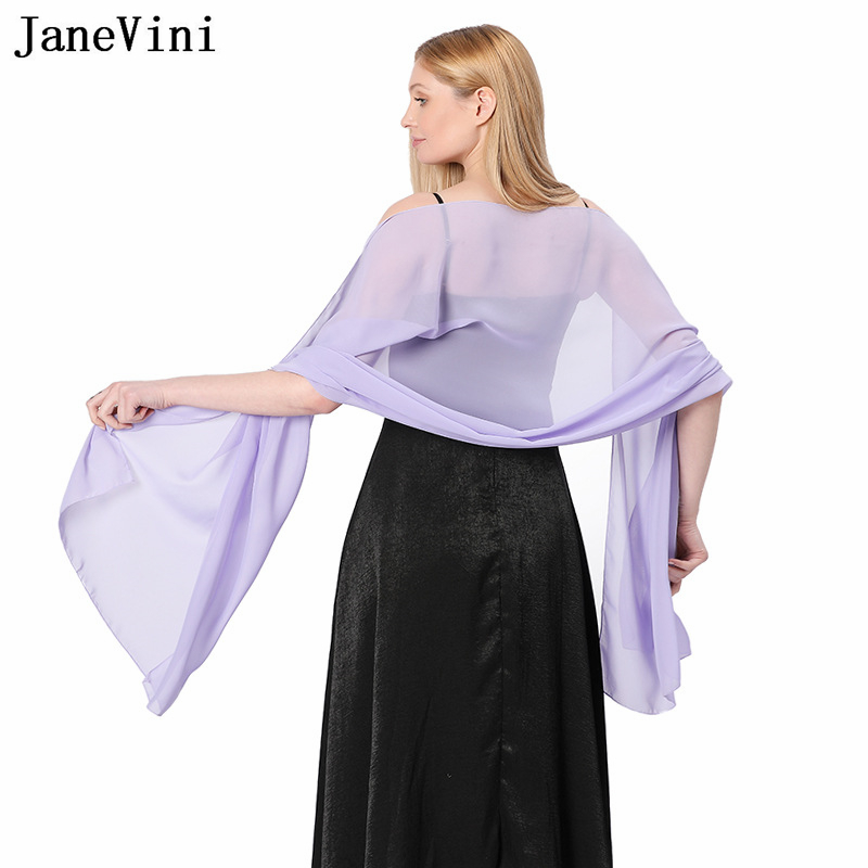 JaneVini Elegant Pink Chiffon  - đánh giá và giá Stole Wedding Shawl
