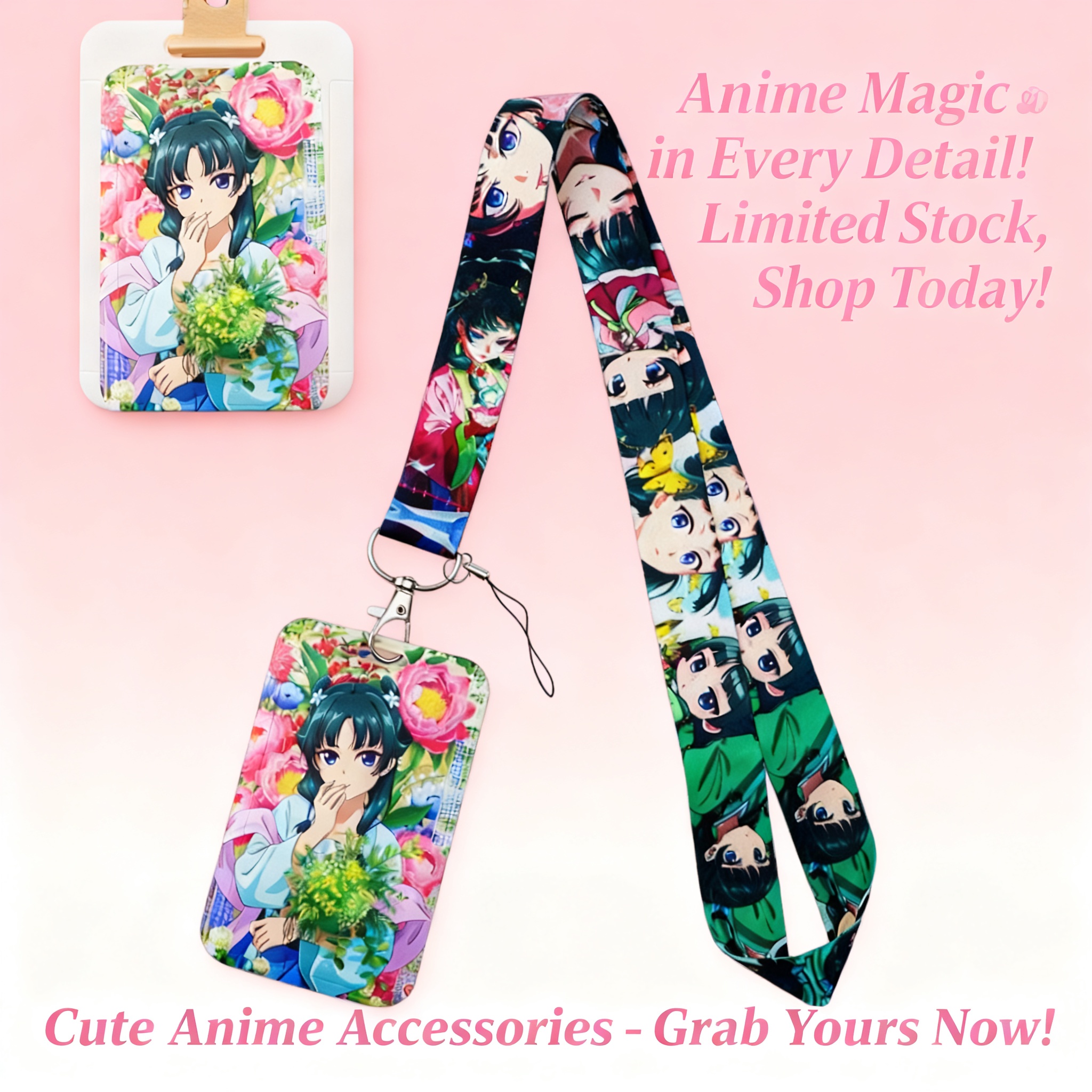 Cute Anime Girl Lanyard Neck S - đánh giá và giá Lanyard Badge Holder