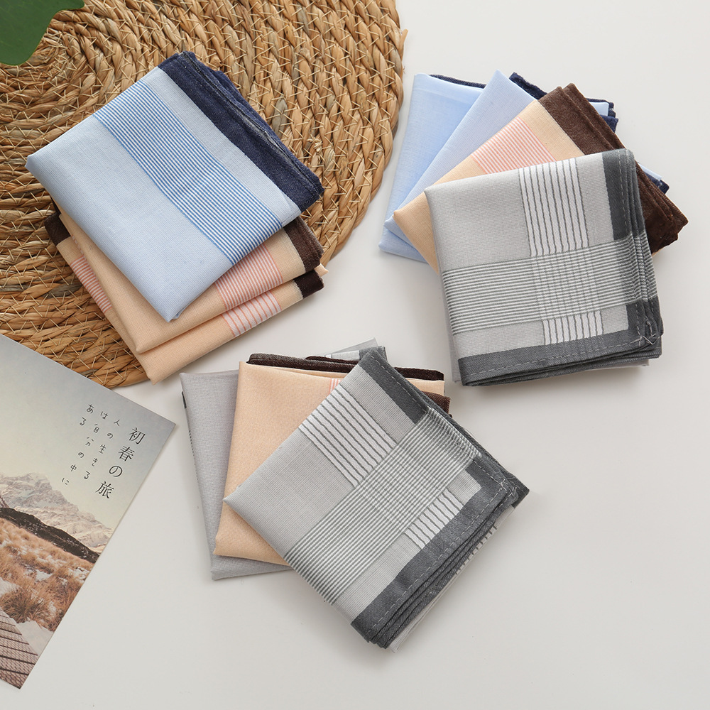 12Pcs 100% Cotton Yarn Dyed Ha - đánh giá và giá Handkerchief Cotton Men