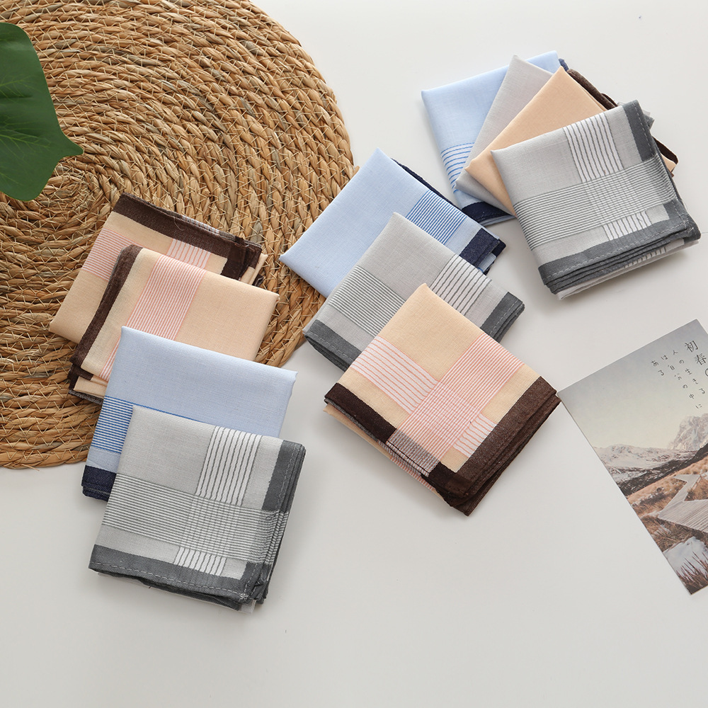 12Pcs 100% Cotton Yarn Dyed Ha - đánh giá và giá Handkerchief Cotton Men