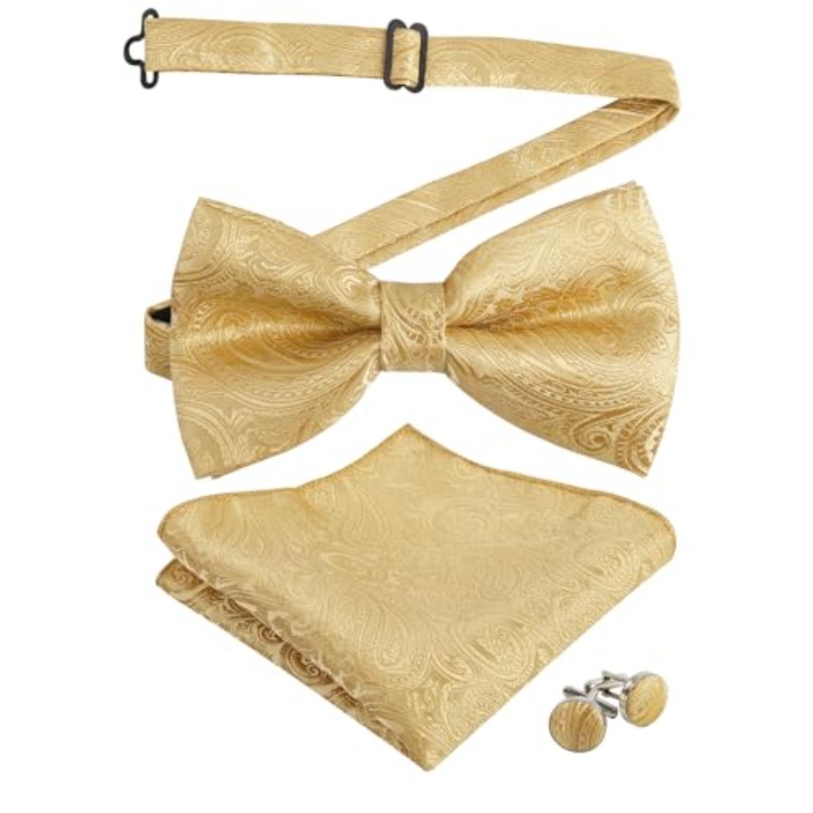 Mens Paisley Bow Tie, Pocket S - đánh giá và giá Pocket Square Set