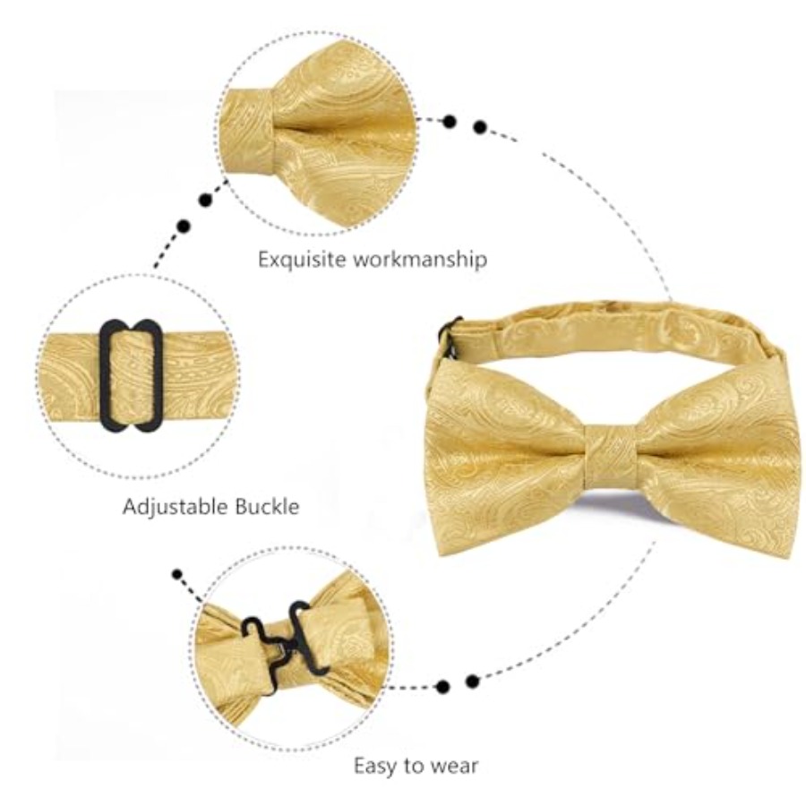 Mens Paisley Bow Tie, Pocket S - đánh giá và giá Pocket Square Set