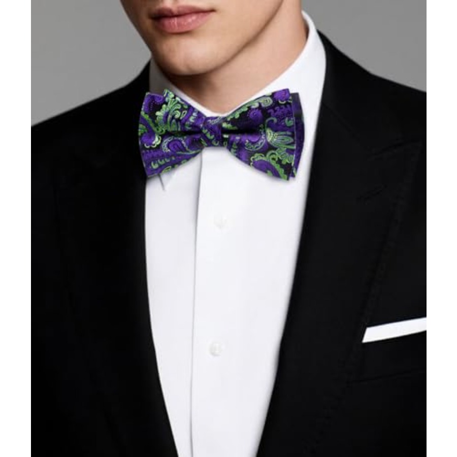 Mens Paisley Striped Bowtie Se - đánh giá và giá Silk Tie Striped