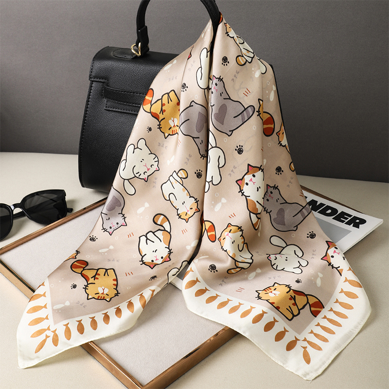 Luxury Silk Shawl Fat Cat Squa - đánh giá và giá Face Scarf Mask