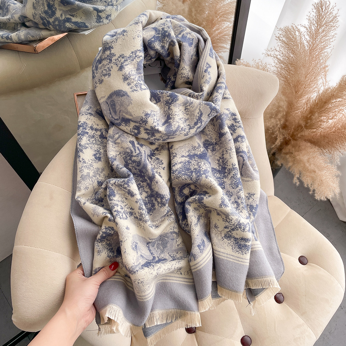Luxury Winter Cashmere Scarf W - đánh giá và giá Woven Scarf Blanket