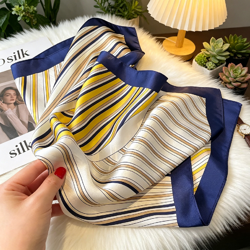 Korean Version Striped Splicin - đánh giá và giá Silk Tie Striped