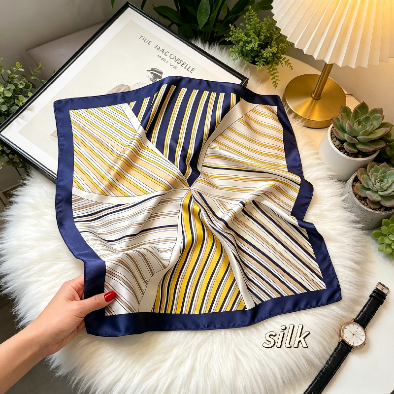 Korean Version Striped Splicin - đánh giá và giá Silk Tie Striped