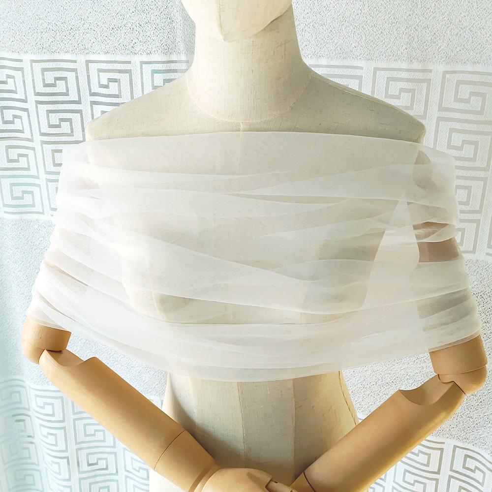 Women Pleated Tulle Sheer Wrap - đánh giá và giá Stole Wedding Shawl