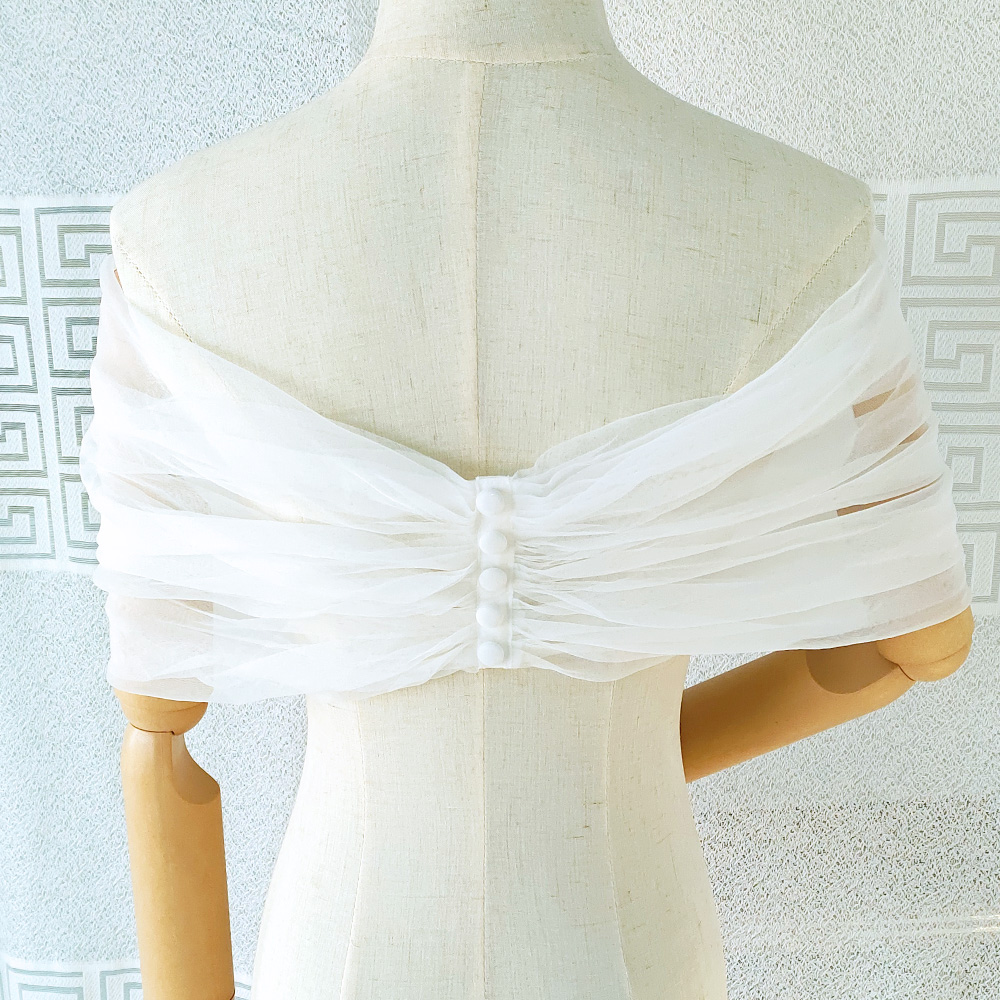 Women Pleated Tulle Sheer Wrap - đánh giá và giá Stole Wedding Shawl