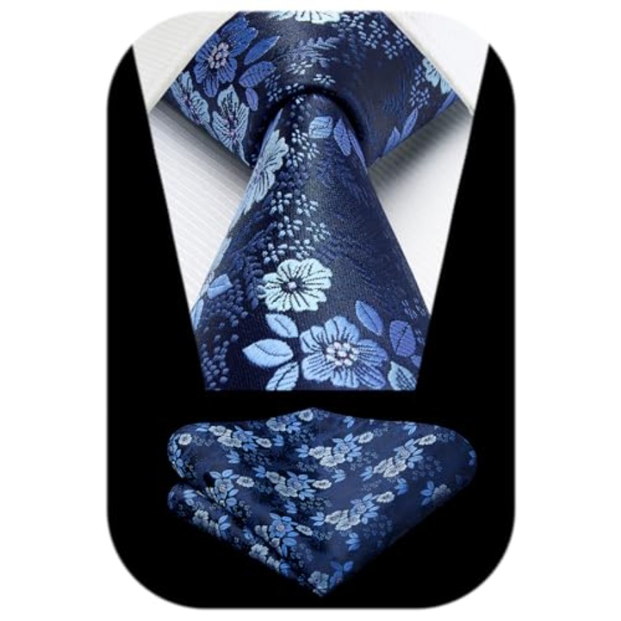 Extra Long Ties for Men Classi - đánh giá và giá Pocket Square Set