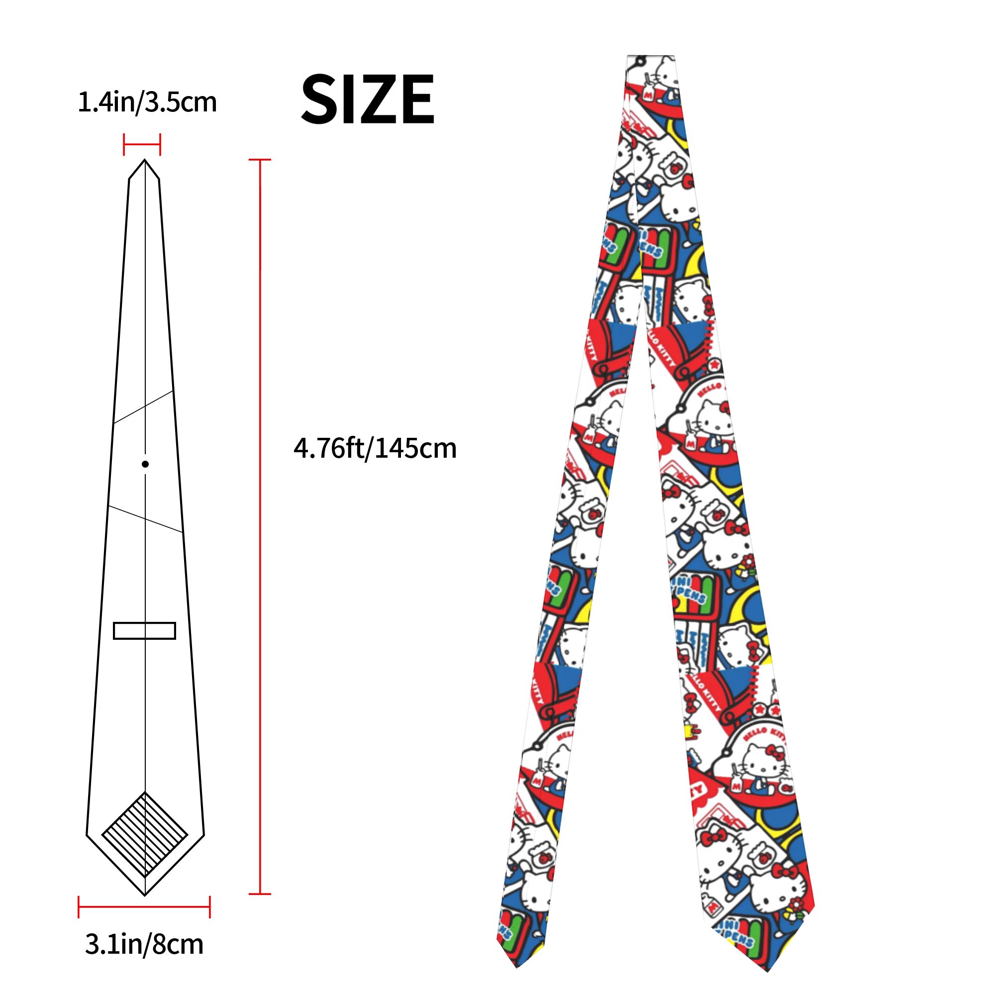 Hello Kitty Colorful Neckties  - đánh giá và giá Skinny Tie Men