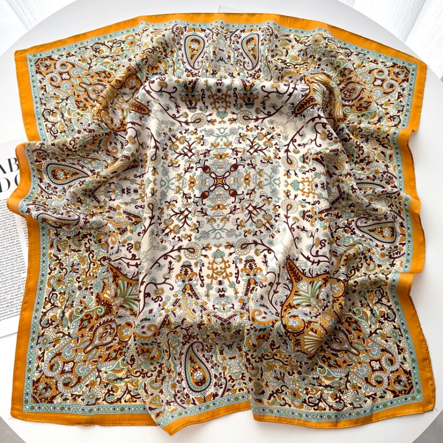 2025 Silk Shawl Square Scarf F - đánh giá và giá Bandana Cotton